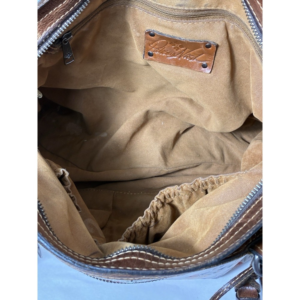 Patricia Nash Floral Mini Tote in Brown and Cream - Picture 8 of 14